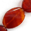 Agate Beads, Twist Flat Oval, 26x35mm, Hole:Approx 2mm, Sold per 15.7-inch Strand