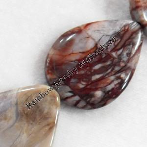 Agate Beads, Teardrop, 30x38x5mm, Hole:Approx 2mm, Sold per 15.7-inch Strand