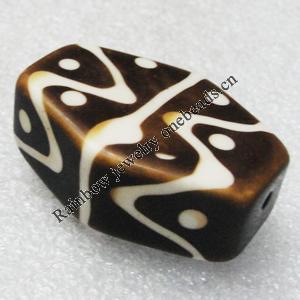 Tibet Resin Beads, Handmade, Polygon 38x28mm Sold by PC