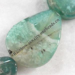 Agate Beads, Teardrop, 26x35mm, Hole:Approx 2mm, Sold per 15.7-inch Strand