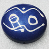 Tibet Resin Beads, Handmade, Flat Round 44x4mm Sold by PC