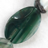 Agate Beads, Flat Oval, 23x34mm, Hole:Approx 2mm, Sold per 15.7-inch Strand