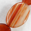 Agate Beads, Flat Oval, 25x35mm, Hole:Approx 2mm, Sold per 15.7-inch Strand