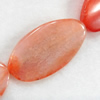 Agate Beads, Flat Oval, 23x42x5mm, Hole:Approx 2mm, Sold per 15.7-inch Strand