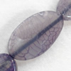 Agate Beads, Twist Flat Oval, 23x42mm, Hole:Approx 2mm, Sold per 15.7-inch Strand