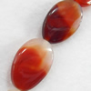 Agate Beads, Flat Oval, 21x31mm, Hole:Approx 2mm, Sold per 15.7-inch Strand