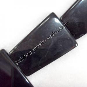 Agate Beads, Trapezium, 32x42mm, Hole:Approx 2mm, Sold per 15.7-inch Strand