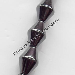 Magnetic Hematite Beads, Bicone, A Grade, 12x8mm, Hole:about 0.6mm, Sold per 16-Inch Strand