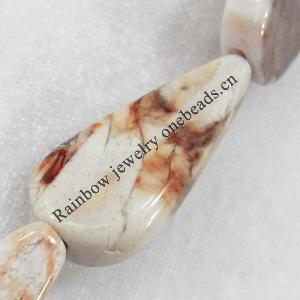Agate Beads, Teardrop, 17x39mm, Hole:Approx 2mm, Sold per 15.7-inch Strand