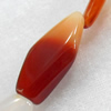 Agate Beads, Diamond, 16x30mm, Hole:Approx 2mm, Sold per 15.7-inch Strand