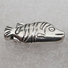 Jewelry findings, CCB Plastic Beads Antique Silver, Fish 24x10mm Hole:2mm, Sold by Bag