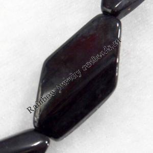 Agate Beads, Diamond, 16x30mm, Hole:Approx 2mm, Sold per 15.7-inch Strand