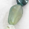 Agate Beads, Twist Flat Oval, 20x28mm, Hole:Approx 2mm, Sold per 15.7-inch Strand