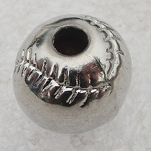 Jewelry findings, CCB Plastic Beads Platina Plated, Round 12mm Hole:3.5mm, Sold by Bag