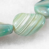 Agate Beads, Twist Flat Oval, 17x23mm, Hole:Approx 2mm, Sold per 15.7-inch Strand