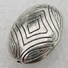 Jewelry findings, CCB Plastic Beads Antique Silver, Flat Oval 24x18mm Hole:2mm, Sold by Bag