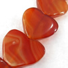 Agate Beads, Heart, 26x31x7mm, Hole:Approx 2mm, Sold per 15.7-inch Strand