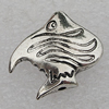 Jewelry findings, CCB Plastic Beads Antique Silver, Fish 18x21mm Hole:1.5mm, Sold by Bag