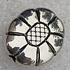 Jewelry findings, CCB Plastic Beads Antique Silver, Flat Oval 19x16mm Hole:2.5mm, Sold by Bag