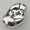 Jewelry findings, CCB Plastic Beads Antique Silver, Nugget 31x22mm Hole:2.5mm, Sold by Bag