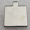 Jewelry findings, CCB Plastic Pendants Platina Plated, 25x20mm Hole:2mm, Sold by Bag