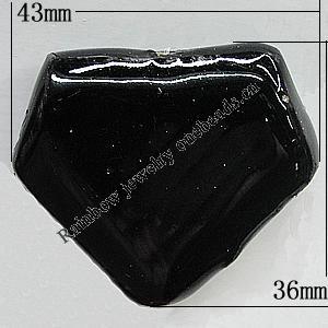 Ceramics Beads, Polygon 43x36mm Hole:3.5mm, Sold by Bag