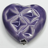 Ceramics Beads, Heart 32x36mm Hole:4mm, Sold by Bag