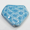 Ceramics Beads, Polygon 43x36mm Hole:3.5mm, Sold by Bag