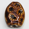 Ceramics Beads, 36x25mm Hole:4mm, Sold by Bag