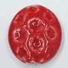 Ceramics Beads, Flat Oval 31x28mm Hole:3.5mm, Sold by Bag