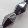 Non-Magnetic Hematite Beads, Faceted Bicone, B Grade, 10x10mm, Hole:about 0.6mm, Sold per 16-Inch Strand