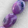 Agate Beads, Flat Oval, 13x18mm, Hole:Approx 2mm, Sold per 15.7-inch Strand