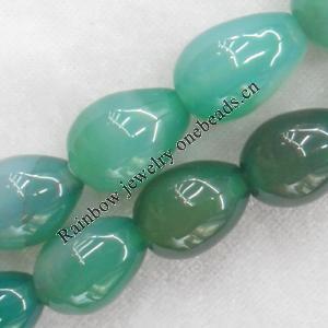 Agate Beads, Teardrop, About:14x24mm, Hole:Approx 2mm, Sold per 15.7-inch Strand