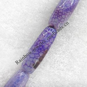 Agate Beads, Oval, About:10x30mm, Hole:Approx 2mm, Sold per 15.7-inch Strand