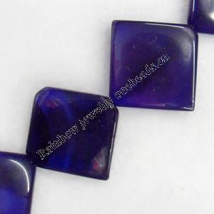 Agate Beads, Diamond, 35x32mm, Hole:Approx 2mm, Sold per 15.7-inch Strand