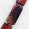 Agate Beads, Rectangle, 18x40x6mm, Hole:Approx 2mm, Sold per 15.7-inch Strand