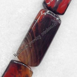Agate Beads, Rectangle, 18x40x6mm, Hole:Approx 2mm, Sold per 15.7-inch Strand