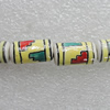 Ceramics Beads, Column 17x9mm Hole:2.3mm, Sold by Bag