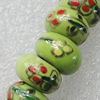 Ceramics Beads, Rondelle 14x9mm Hole:6mm, Sold by Bag