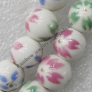 Ceramics Beads, Round 10mm Hole:1.5mm, Sold by Bag