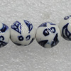 Ceramics Beads, Round 16mm Hole:3mm, Sold by Bag