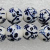 Ceramics Beads, Round 18mm Hole:3mm, Sold by Bag