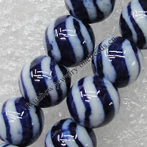 Ceramics Beads, Round 20mm Hole:3mm, Sold by Bag