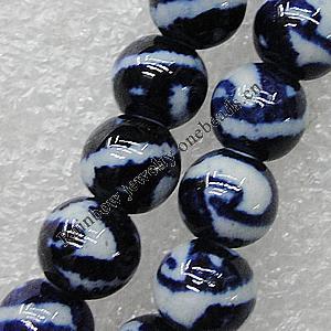 Ceramics Beads, Round 22mm Hole:3mm, Sold by Bag