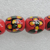 Ceramics Beads, Oval 17x15mm Hole:3mm, Sold by Bag