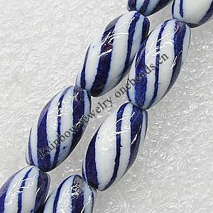Ceramics Beads, Oval 16x9mm Hole:1.5mm, Sold by Bag