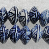 Ceramics Beads, Flat Round 12x7mm Hole:2.5mm, Sold by Bag