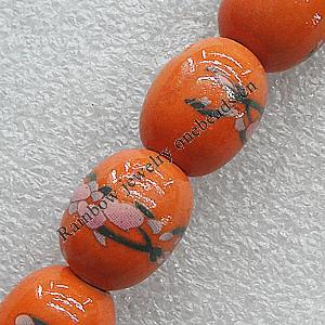 Ceramics Beads, Oval 17x14mm Hole:3.5mm, Sold by Bag