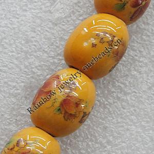 Ceramics Beads, Oval 17x14mm Hole:3.5mm, Sold by Bag