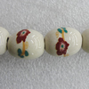 Ceramics Beads, Oval 17x14mm Hole:3.5mm, Sold by Bag